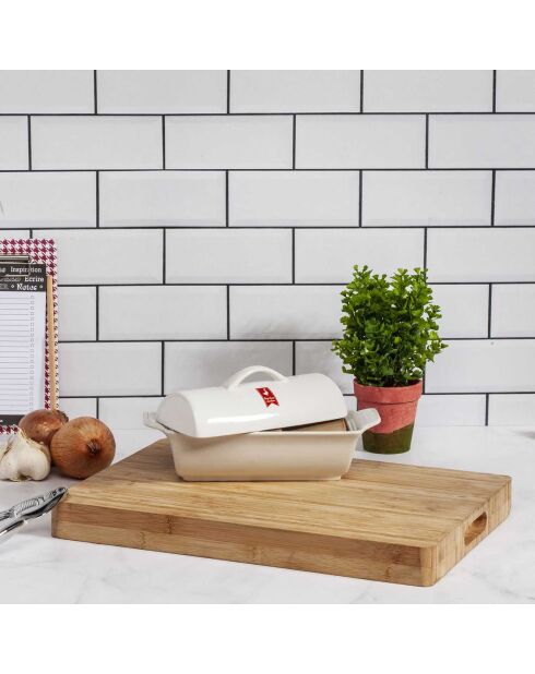 Planche en bambou marron - 39x3.7x28.2 cm