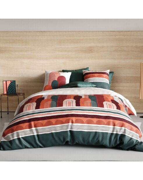 Parure housse de couette Galio rouge