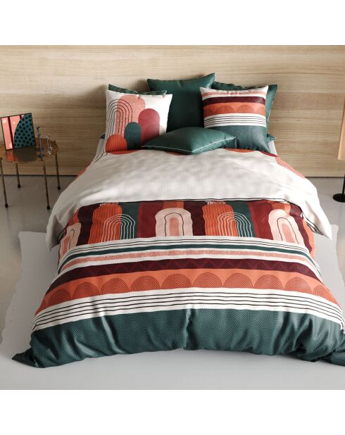 Parure housse de couette Galio rouge