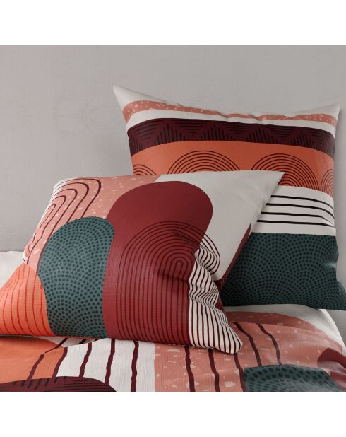 Parure housse de couette Galio rouge