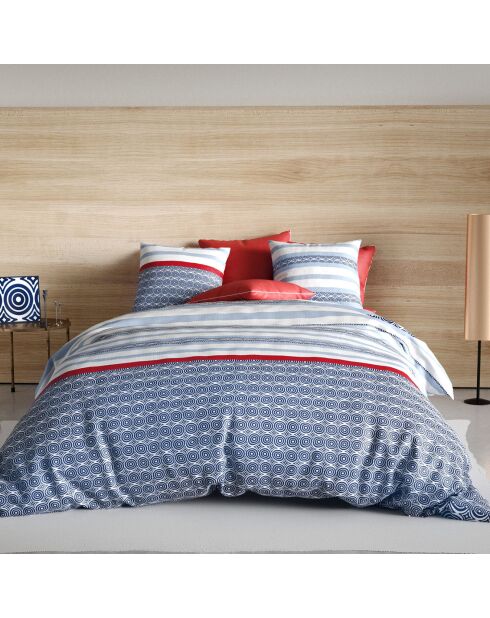 Juego de funda nórdica azul Santorini