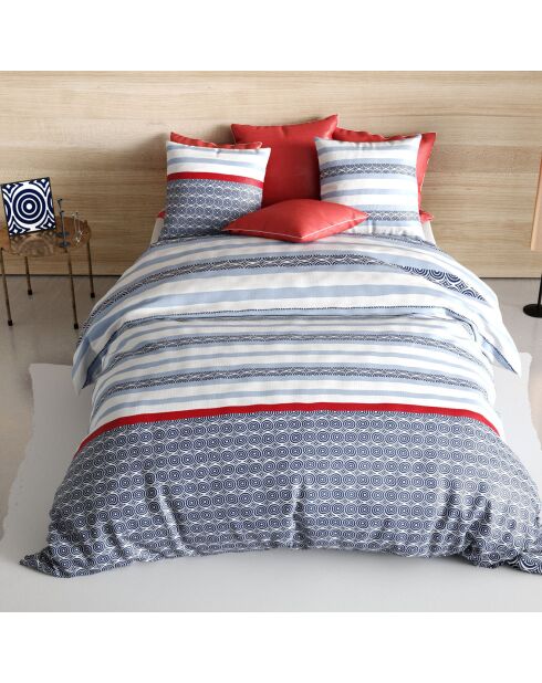 Juego de funda nórdica azul Santorini