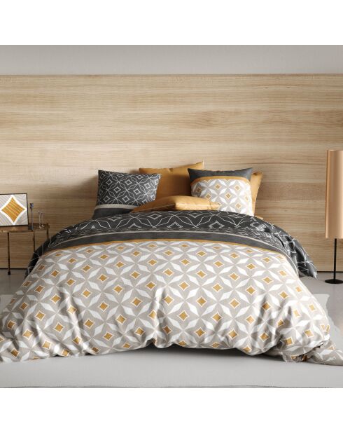 Parure housse de couette Ota grise