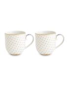 2 kleine witte bekers van koninklijk porselein - D.13,2 cm