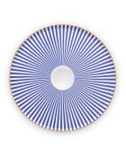 Bougeoir en Porcelaine Royal Stripes bleu - D.14.2x3.9 cm
