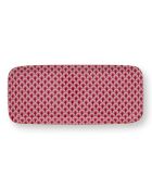 6 Plats rectangulaire en Porcelaine Suki roses - D.11.8 cm