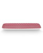 6 Plats rectangulaire en Porcelaine Suki roses - D.11.8 cm