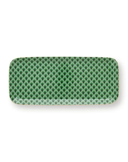 6 Plats rectangulaire en Porcelaine Suki vertes - D.11.8 cm