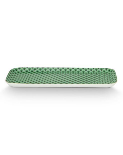 6 Plats rectangulaire en Porcelaine Suki vertes - D.11.8 cm