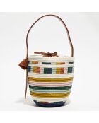 Sac à main Rainbow Block Stripe multicolore - 16x12x16 cm