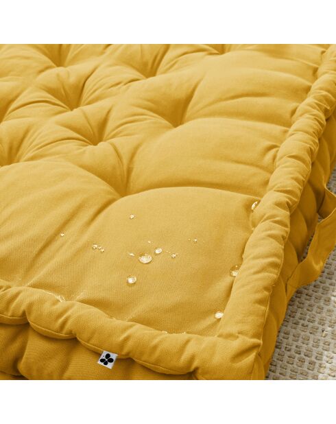 Coussin de sol Kala safran - 50x50 cm