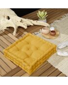 Coussin de sol Kala safran - 50x50 cm