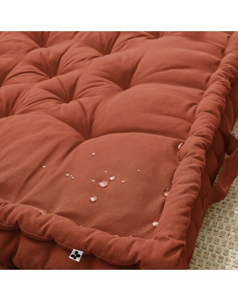 Coussin de sol Kala terracotta - 50x50 cm