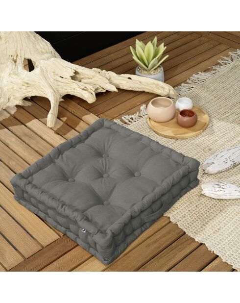 Coussin de sol Kala granit-  50x50 cm