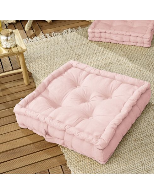 Coussin de sol Kala pivoine - 50x50 cm