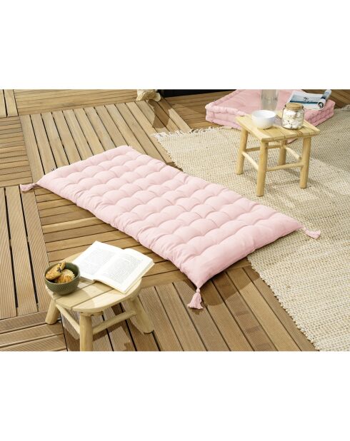 Matelas de sol avec pompons Kala pivoine - 60x120 cm