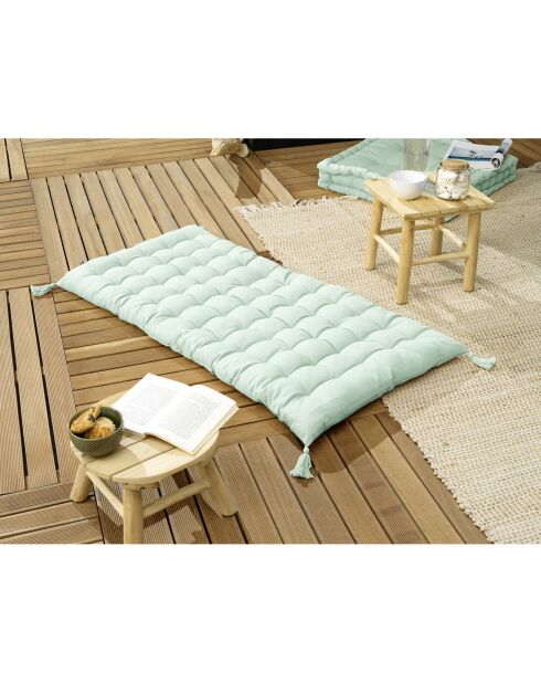 Matelas de sol avec pompons Kala menthe - 60x120 cm