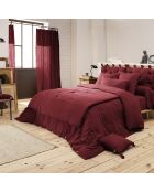 Bout de lit en Gaze de Coton Gaïa lie de vin - 90x200 cm