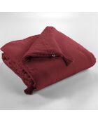 Bout de lit en Gaze de Coton Gaïa lie de vin - 90x200 cm
