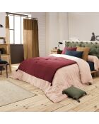 Bout de lit en Gaze de Coton Gaïa lie de vin - 90x200 cm