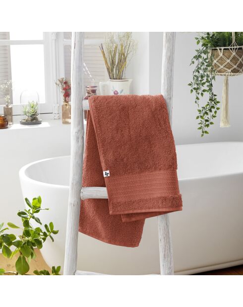 Asciugamano Garance in terracotta - 50x90 cm