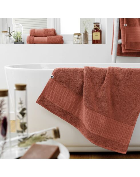 Telo doccia Garance in terracotta - 70x30 cm