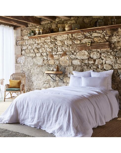 Housse de couette 100% Lin Soline craie