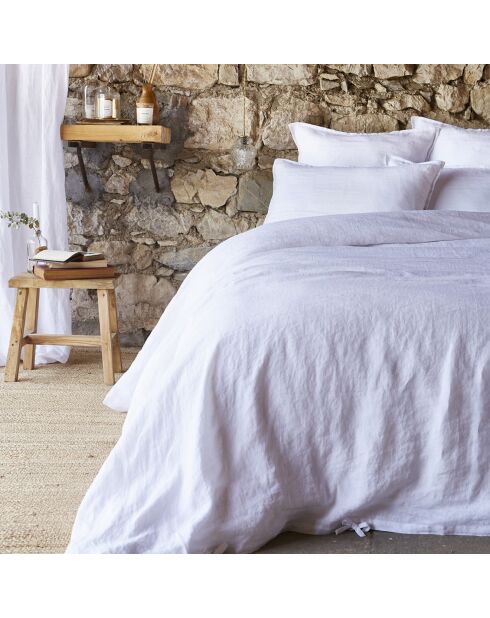 Housse de couette 100% Lin Soline craie