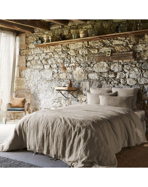 Housse de couette 100% Lin Soline sable
