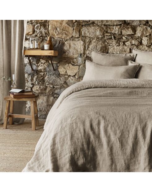 Housse de couette 100% Lin Soline sable