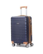 2 marineblaue Doppelkoffer Madeleine 50/60 cm mit 4 Rädern