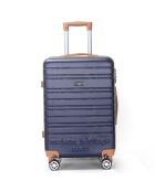 Valise Cabine 4 roues doubles Madeleine 50 cm bleu marine