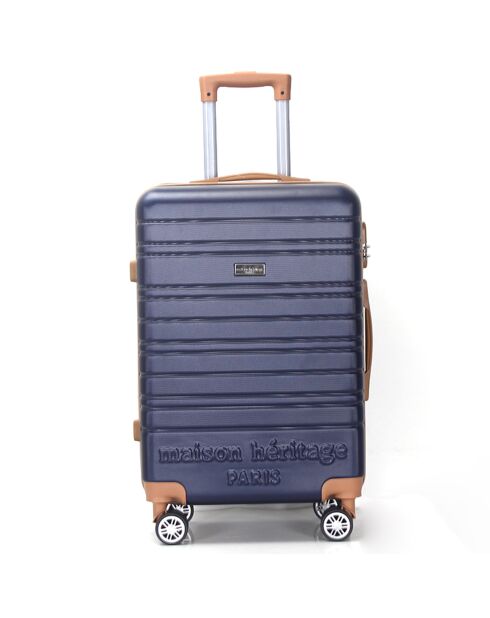 Valise Cabine 4 roues doubles Madeleine 50 cm bleu marine