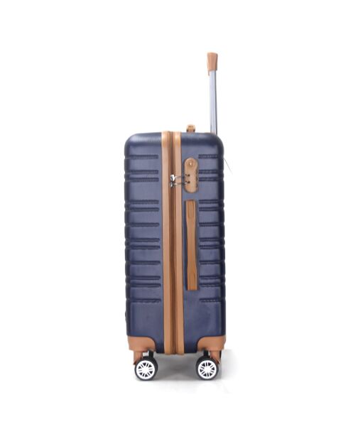 Valise Cabine 4 roues doubles Madeleine 50 cm bleu marine