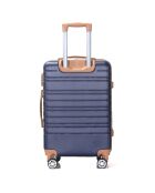 Valise Cabine 4 roues doubles Madeleine 50 cm bleu marine