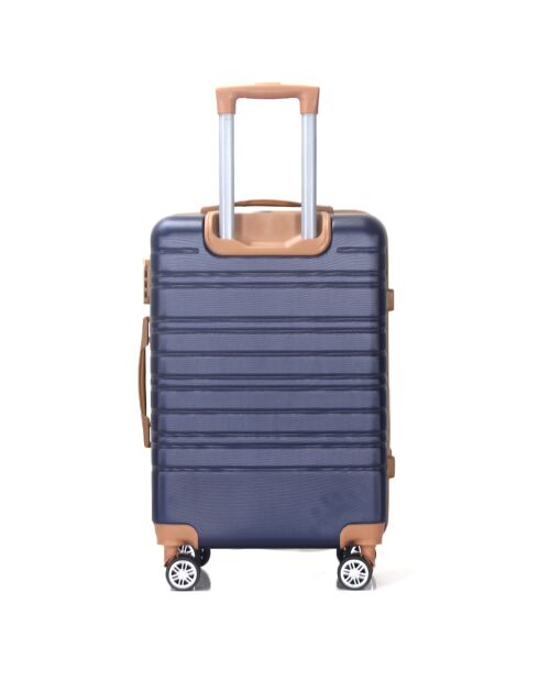 Valise Cabine 4 roues doubles Madeleine 50 cm bleu marine