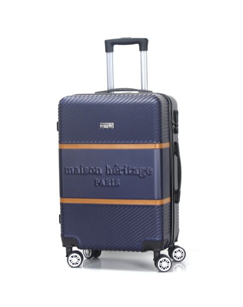 3 Valises 4 roues doubles Opera 50/60/70 cm bleu marine
