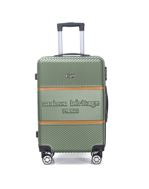 Valise Cabine 4 roues doubles Opéra 50 cm vert kaki