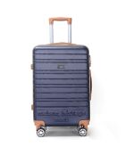 2 Valises 4 roues doubles Madeleine 50/70 cm bleu marine