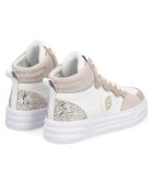 Sneakers en Cuir Clao blanc/beige