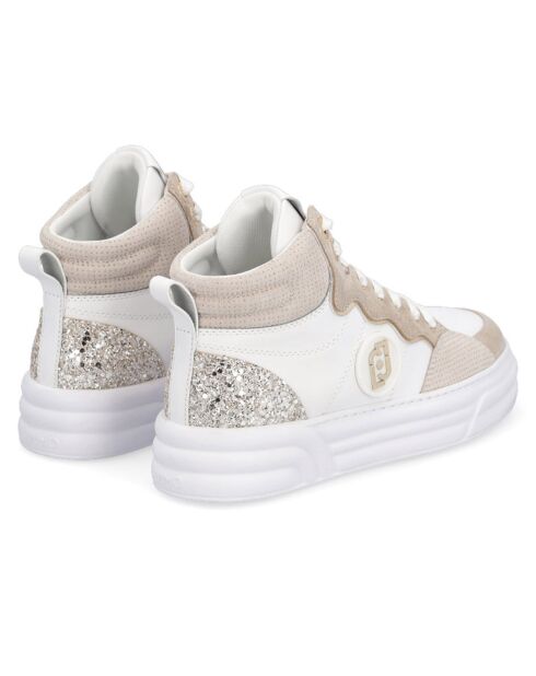 Sneakers en Cuir Clao blanc/beige