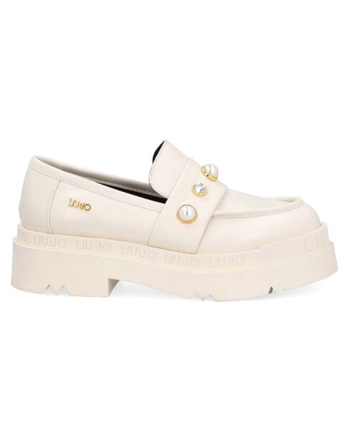Mocassins en Cuir Love écrus