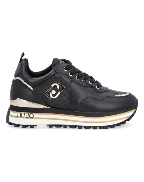 Sneakers en Cuir Axa noir/blanc