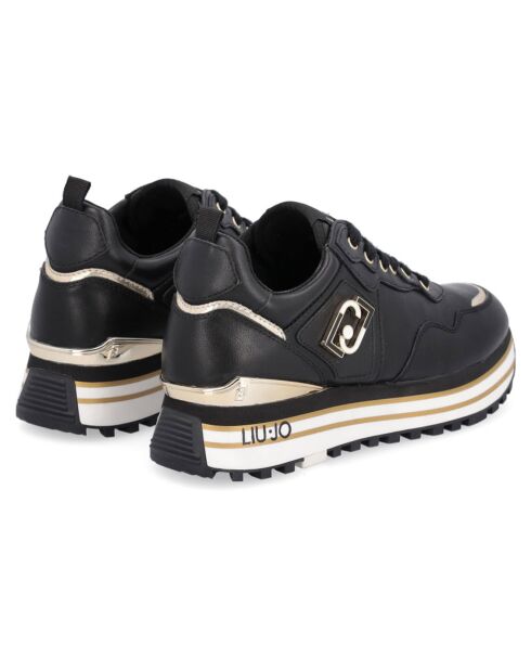 Sneakers en Cuir Axa noir/blanc