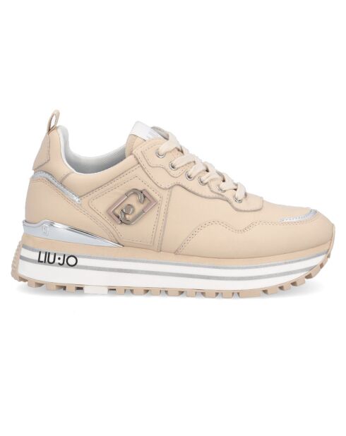 Sneakers en Cuir Wilow beiges