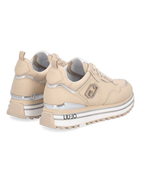 Sneakers en Cuir Wilow beiges