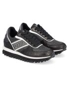 Sneakers en Cuir Up noir/argenté