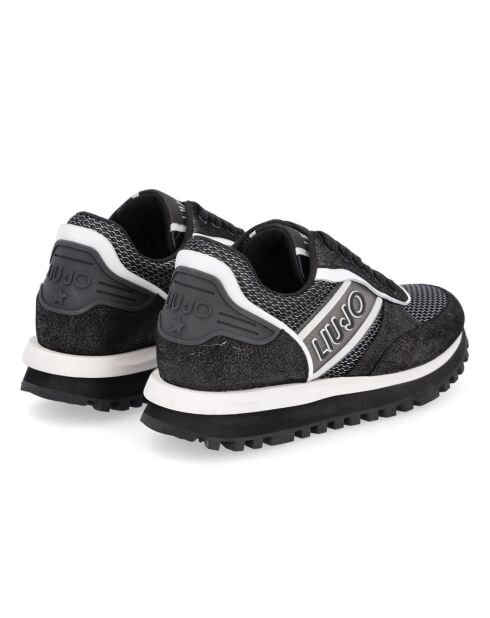 Sneakers en Cuir Up noir/argenté