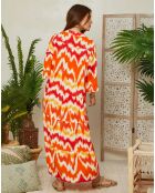 Robe Lilas orange