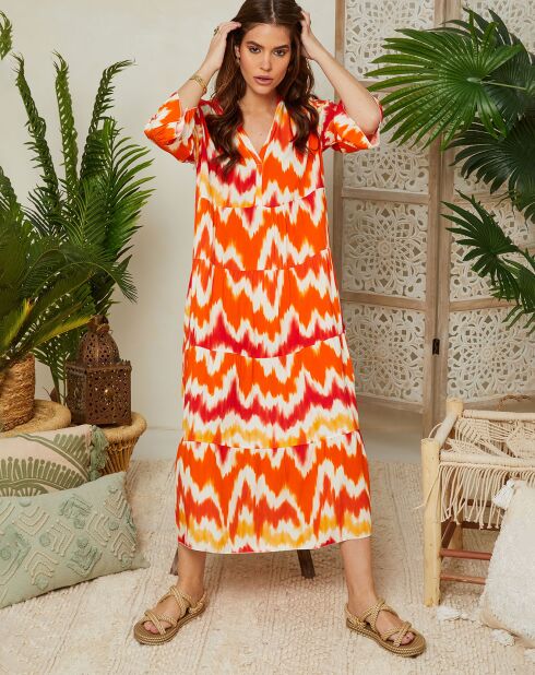 Robe Lilas orange